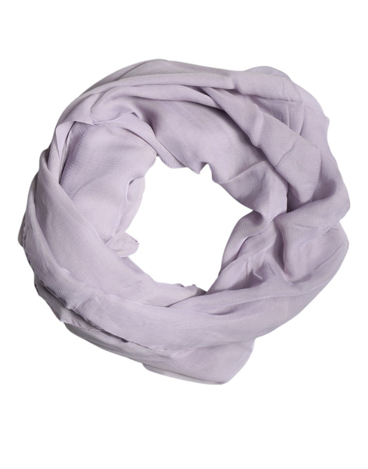 Dolce & Gabbana Purple Silk Wrap Shawl Scarf
