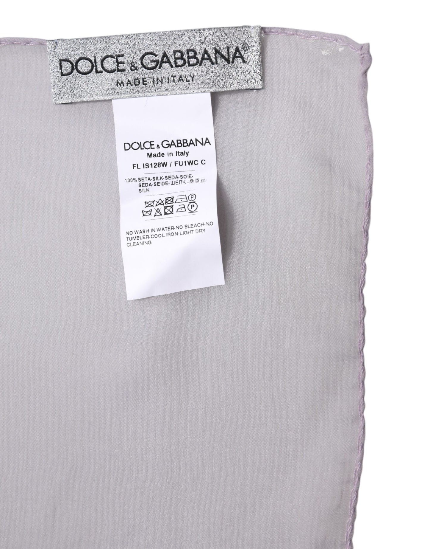 Dolce & Gabbana Purple Silk Wrap Shawl Scarf