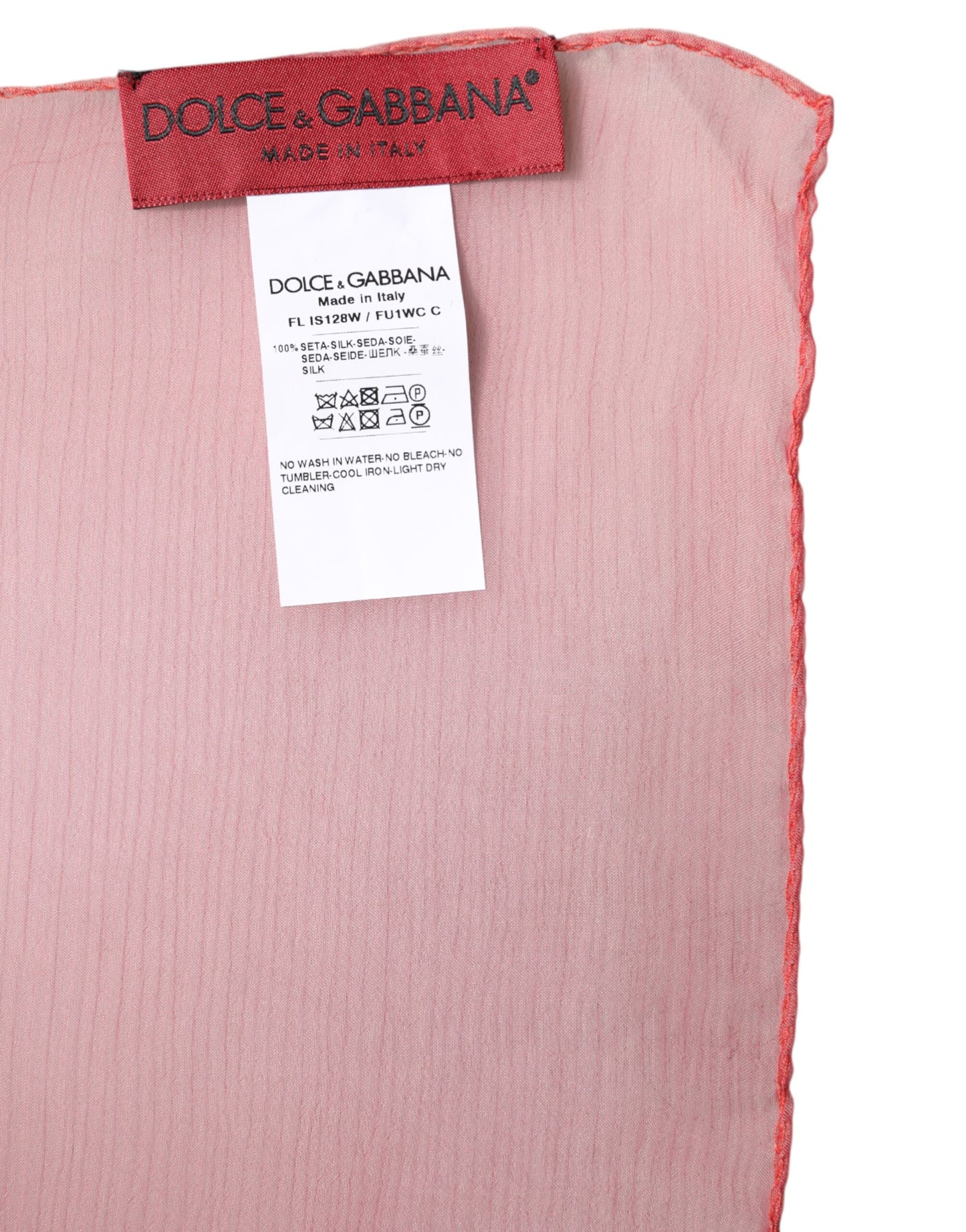 Dolce & Gabbana Pink Silk Wrap Shawl Scarf: Luxurious Elegance