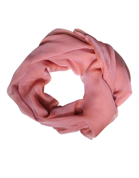 Dolce & Gabbana Pink Silk Wrap Shawl Scarf for Women