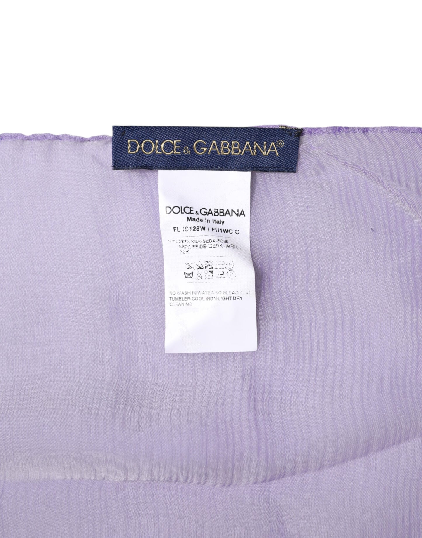 Dolce & Gabbana Purple Silk Wrap Shawl Scarf