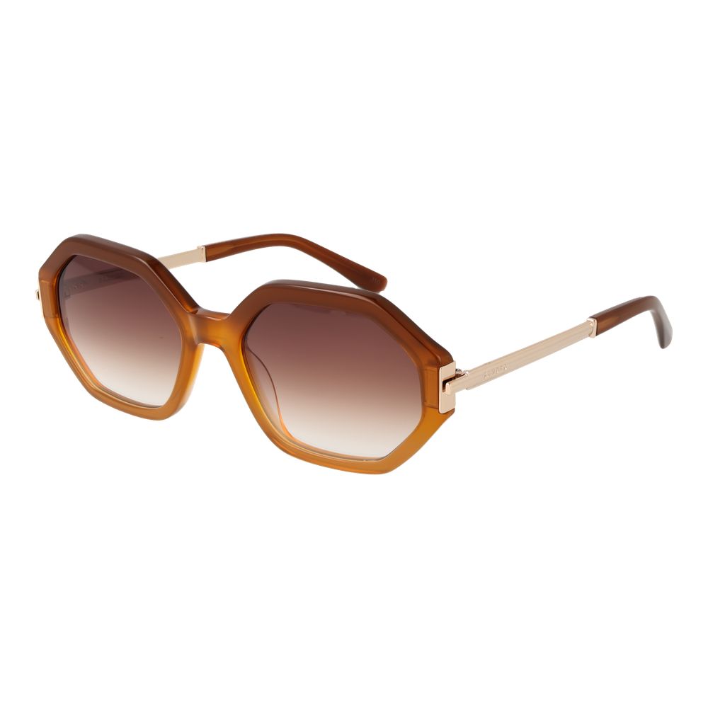 Sandro Brown Women’s Sunglasses – Elegant Rectangle Frame with Gradient Lenses, 55mm