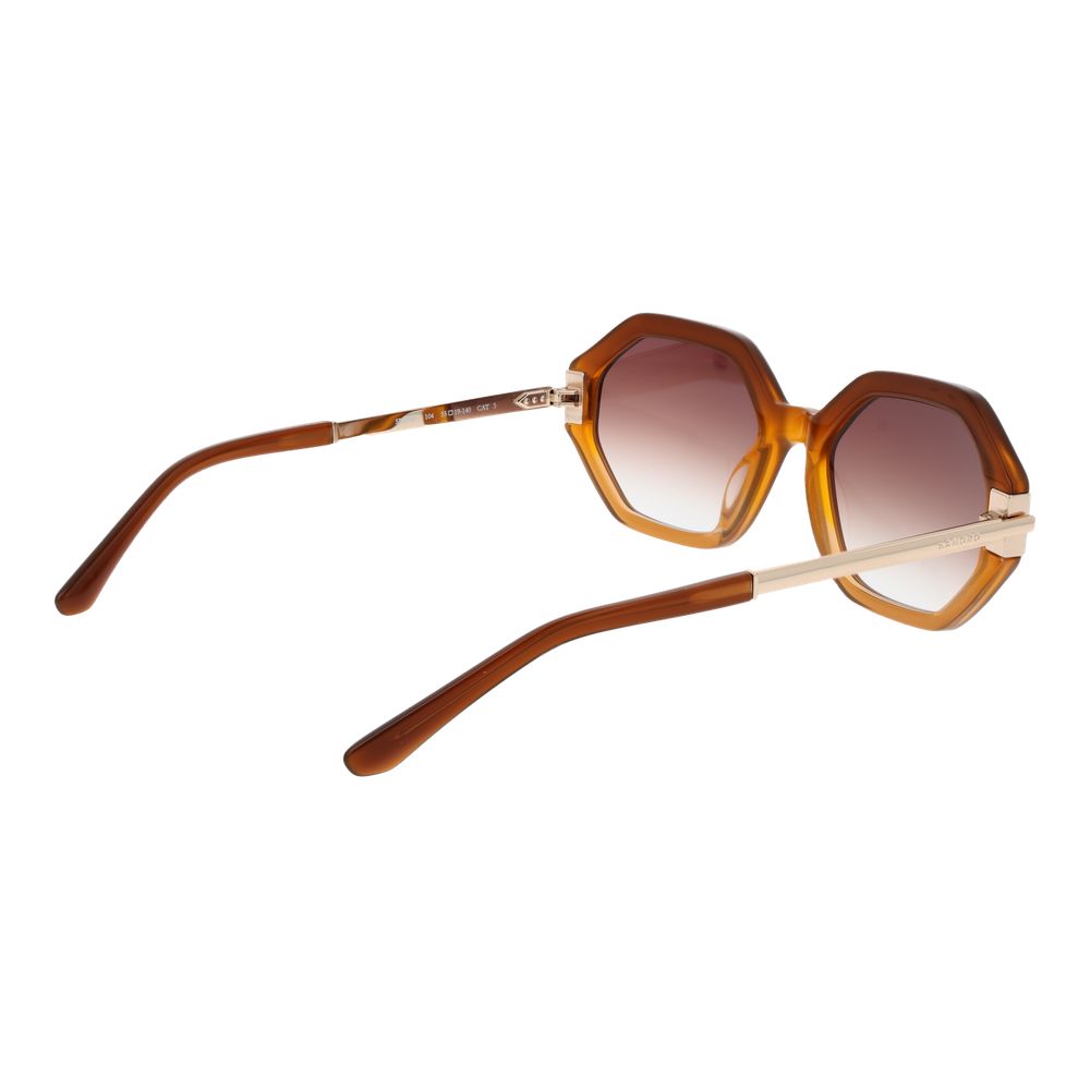 Sandro Brown Acetate Sunglasses for Women – Stylish Rectangle Design
