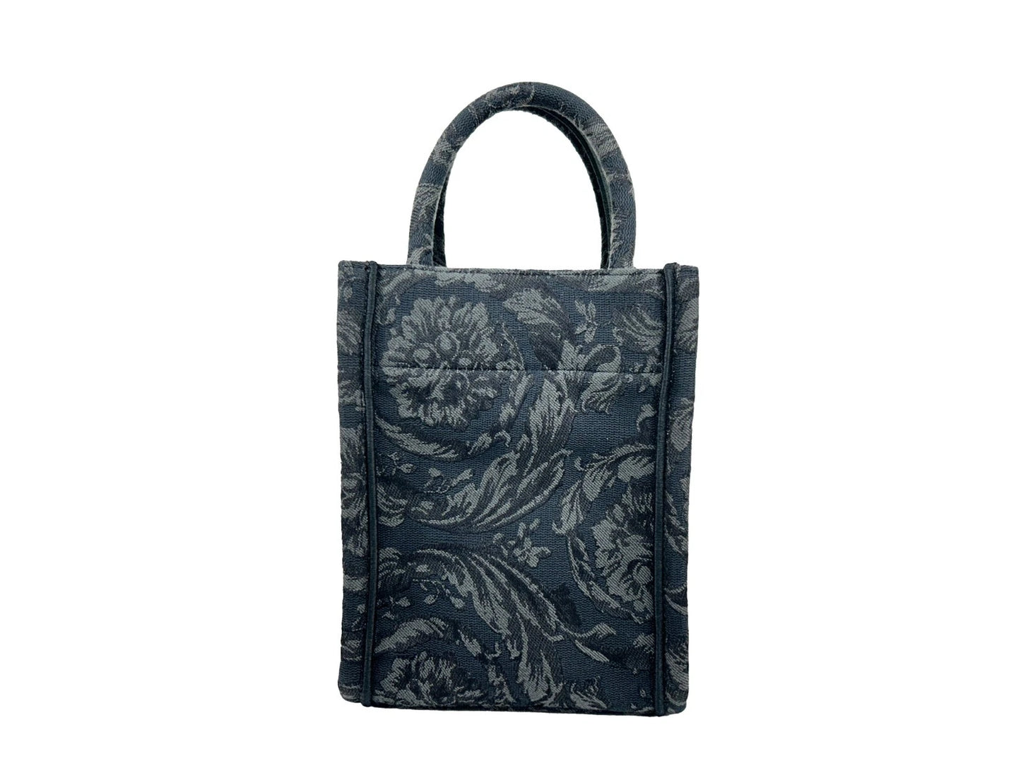 Versace Athena Barocco Mini Top Handle Tote Crossbody Bag - Black