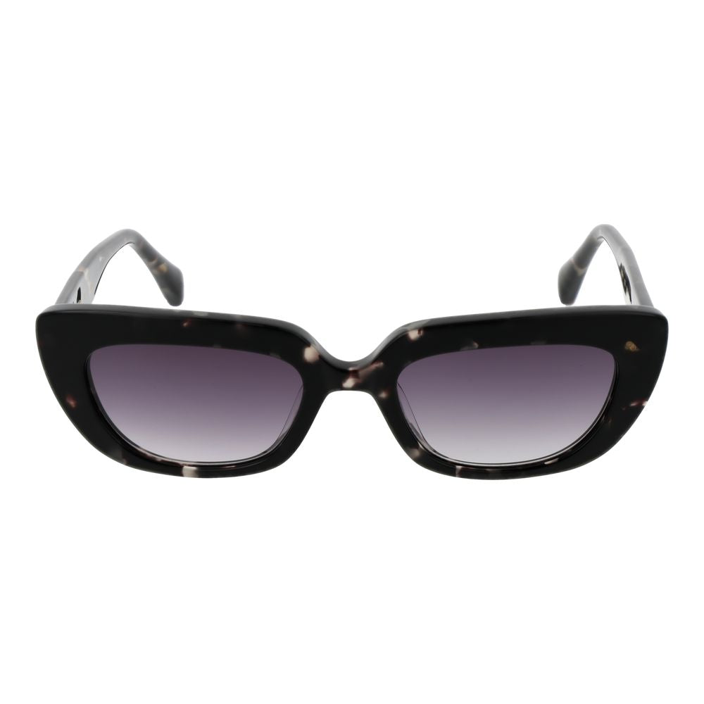 Maje Women’s Sunglasses – Black Cat Eye Frame with Grey Gradient Lenses, 50mm