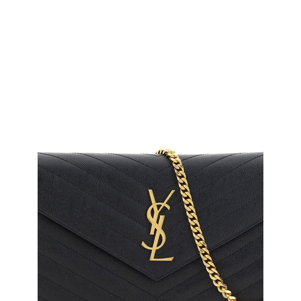 Saint Laurent Monogram Leather Shoulder Bag