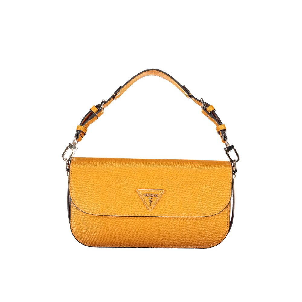 Guess Jeans Orange Brynlee Handbag – Faux Leather, Stylish Multi-Compartment Design