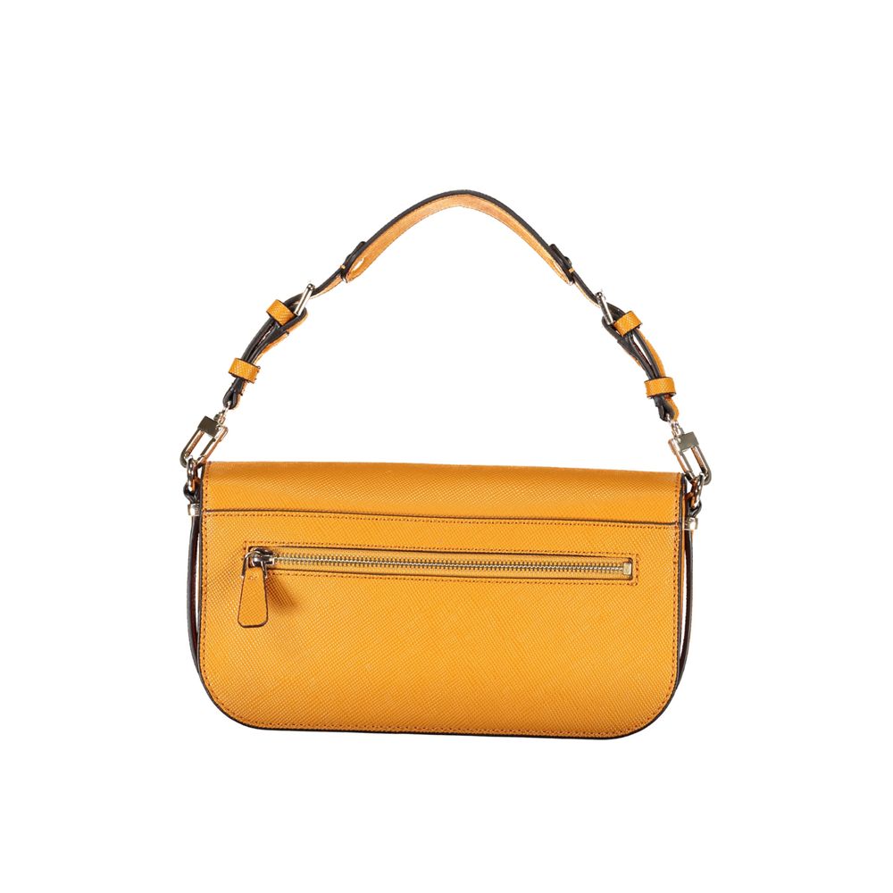 Guess Jeans Orange Brynlee Handbag – Faux Leather, Stylish Multi-Compartment Design
