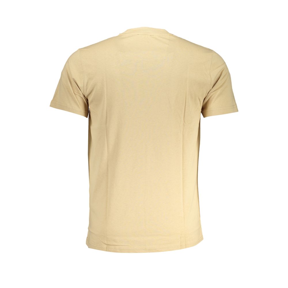 Cavalli Class Beige Cotton T-Shirt - Bold Expression of Urban Luxe