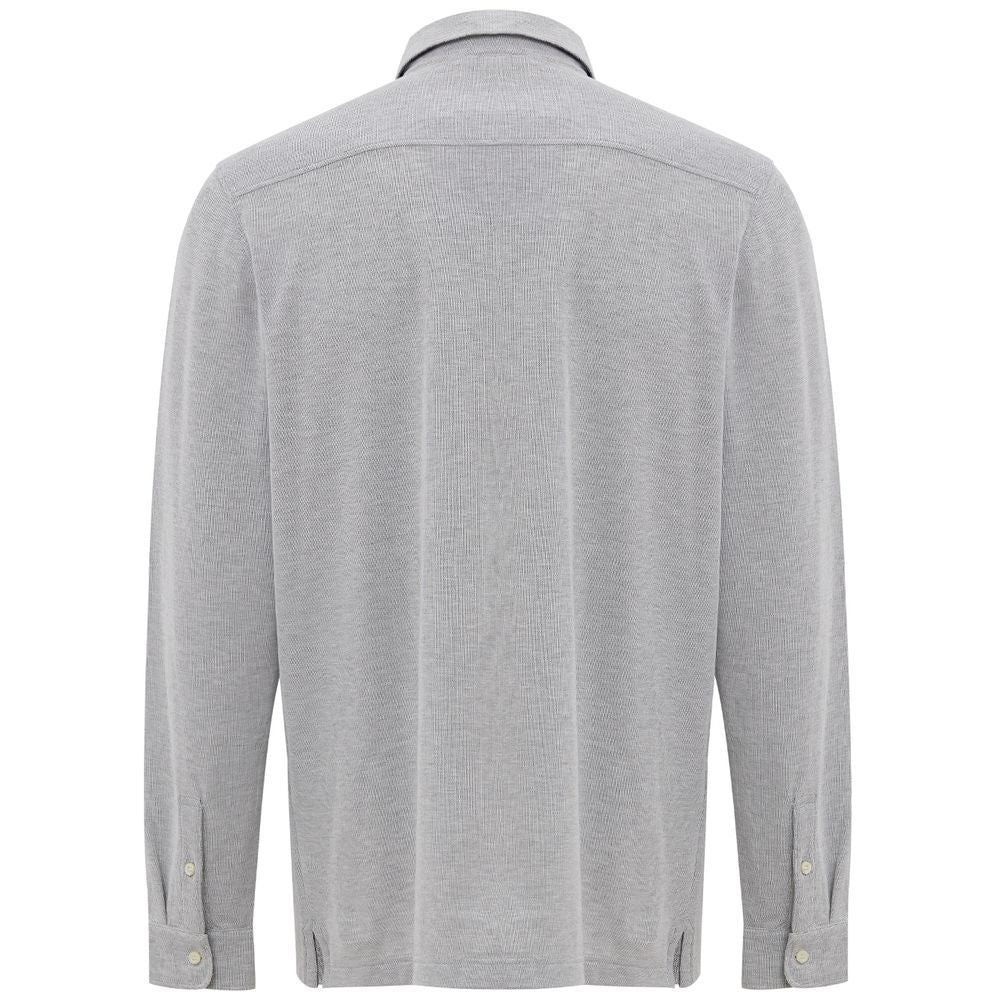 Corneliani Gray Cotton Shirt - Classic Elegance from Italy