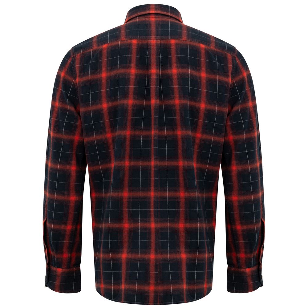 Tom Ford Bicolor Linen Shirt: Red and Black Checked Elegance