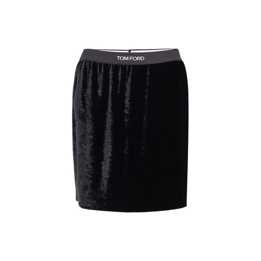 Tom Ford Black Viscose Mini Skirt - Elegant Sophistication