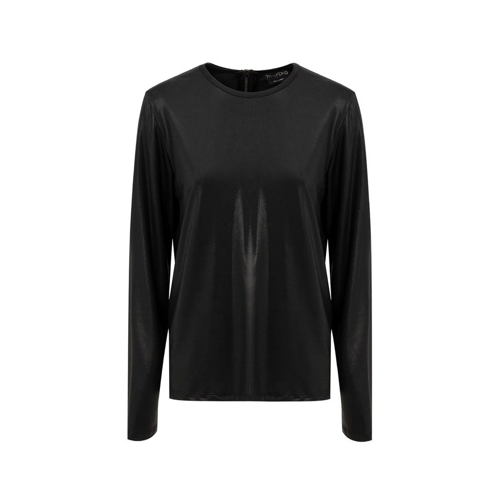 Tom Ford Black Viscose Zip Back Sweater