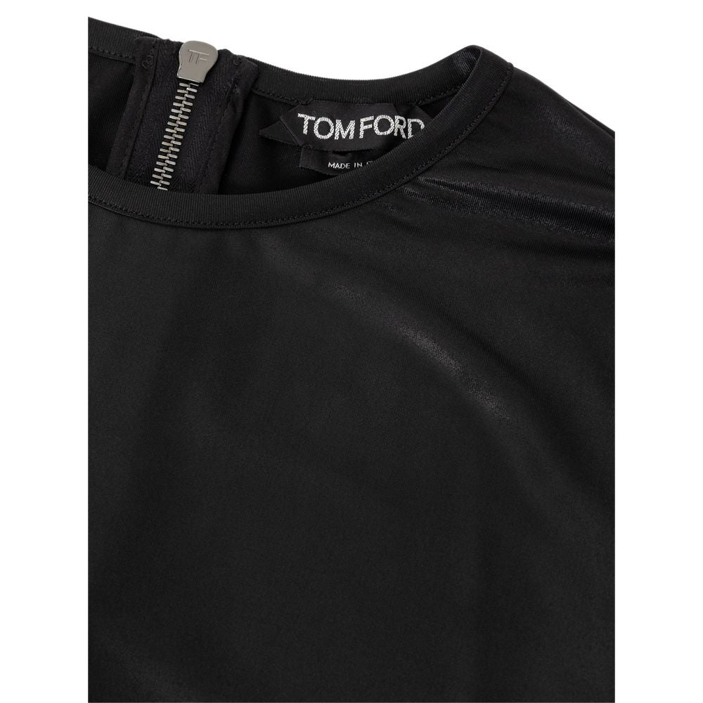 Tom Ford Black Viscose Zip Back Sweater