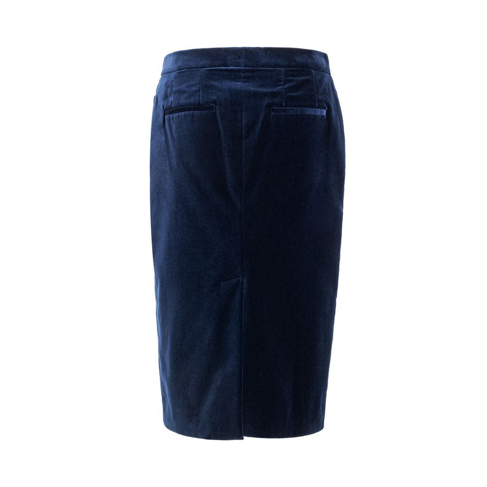Tom Ford Blue Velvet Midi Skirt