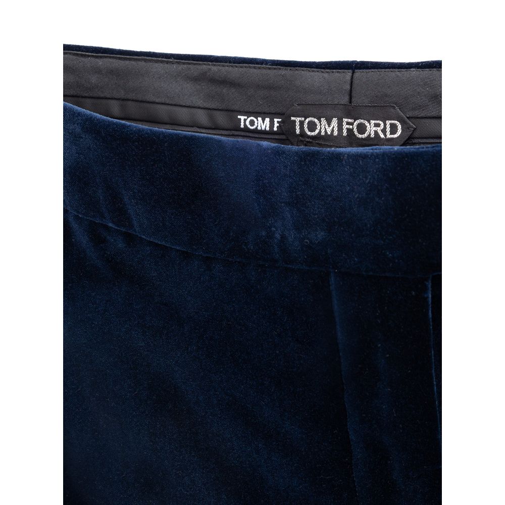 Tom Ford Blue Velvet Midi Skirt