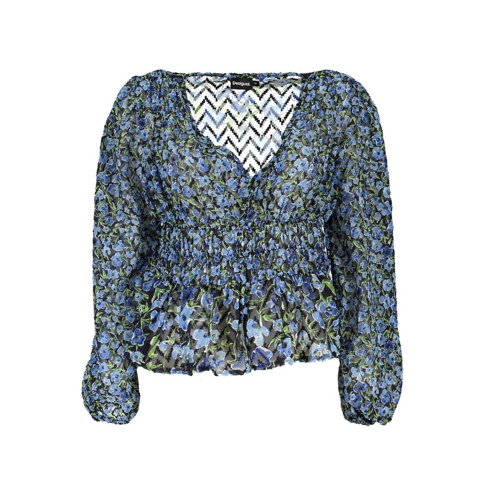 Desigual Black & Blue Floral Blouse - A Vibrant Expression of Style