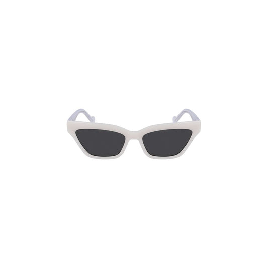 Liu Jo White Injected Women Sunglasses with Grey Lenses