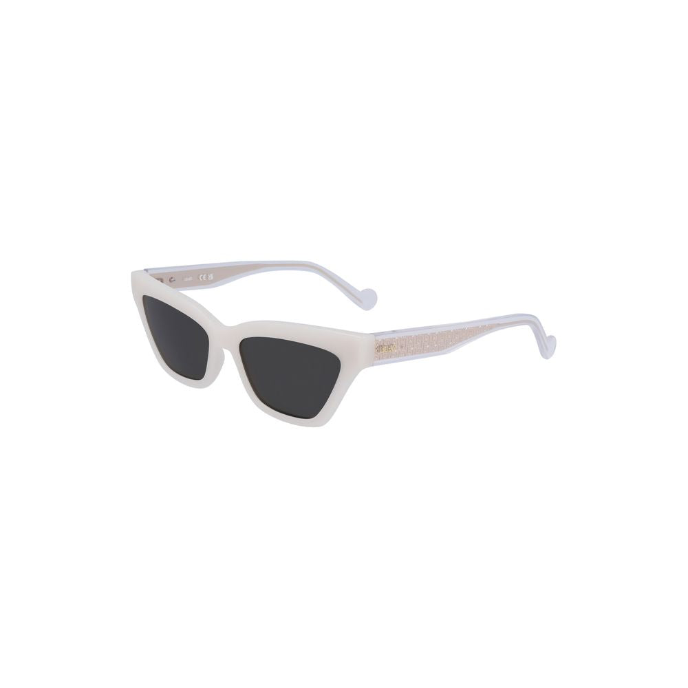 Liu Jo White Injected Women Sunglasses with Grey Lenses