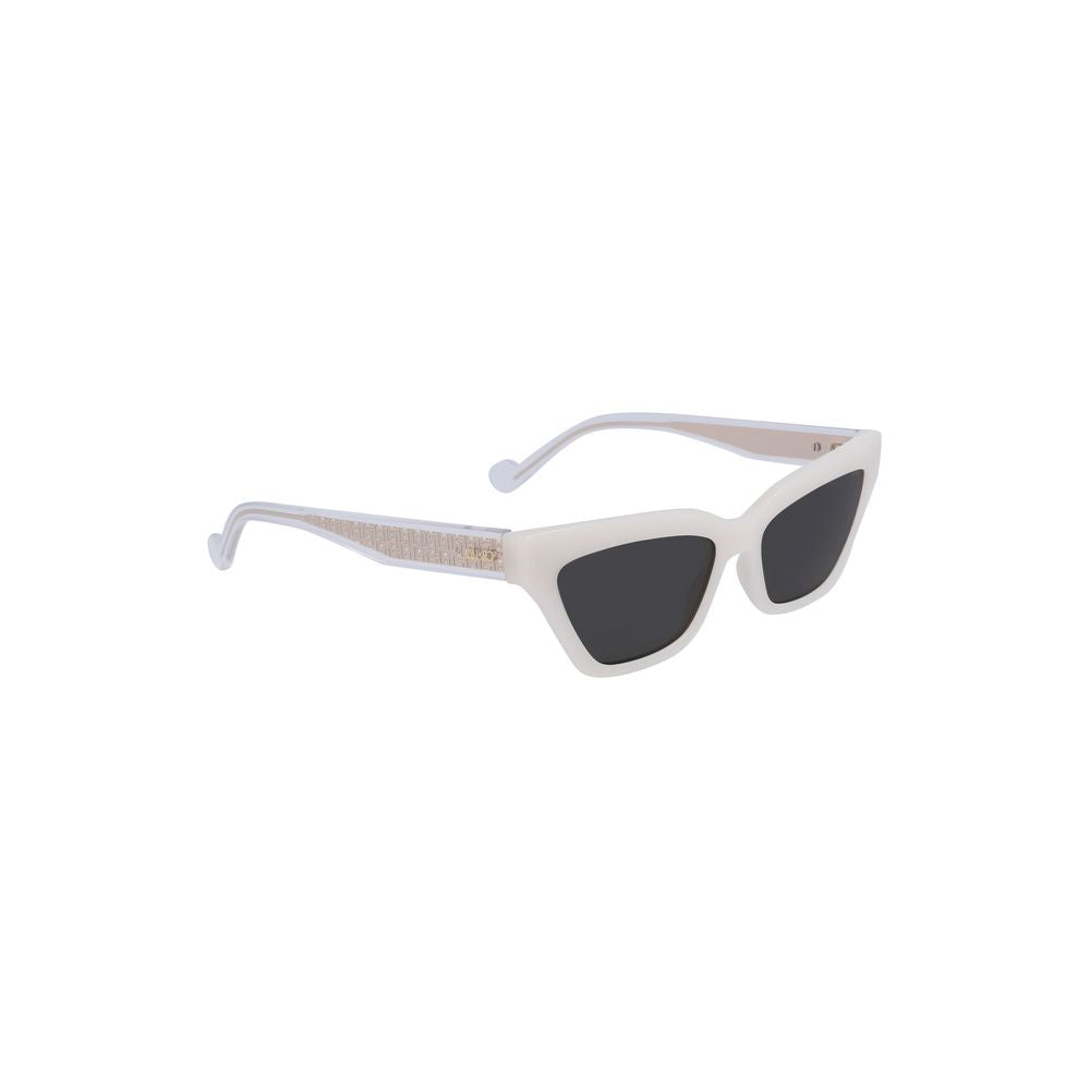 Liu Jo White Injected Women Sunglasses with Grey Lenses