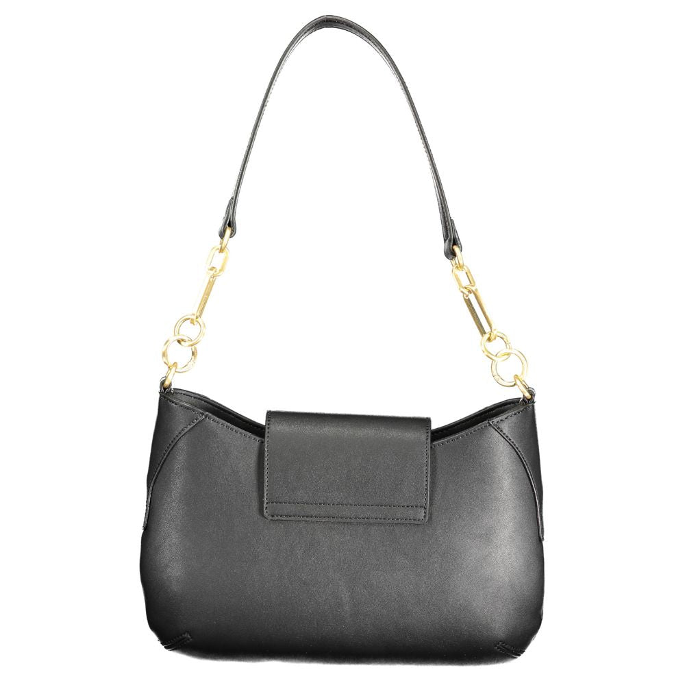 Valentino Bags Black Faux Leather Handbag with Shoulder Strap