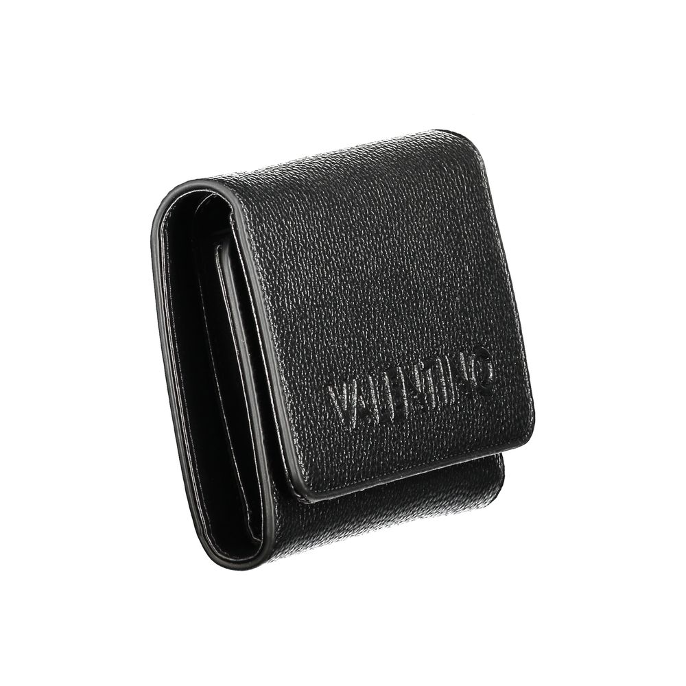 Valentino Bags Black Faux Leather Wallet with Coin Purse