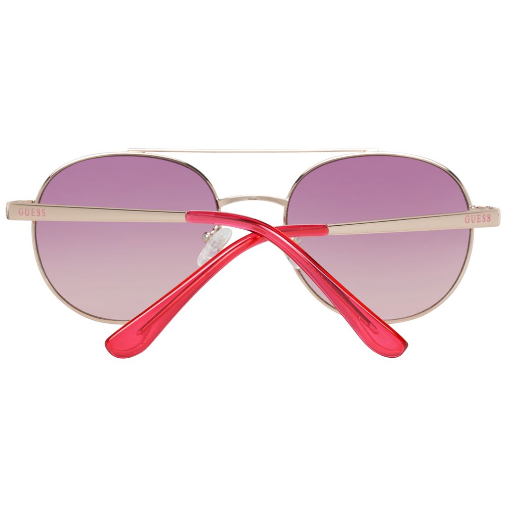 GUESS Pink Women Sunglasses - Rose-Toned Glamour with Purple Gradient Lenses