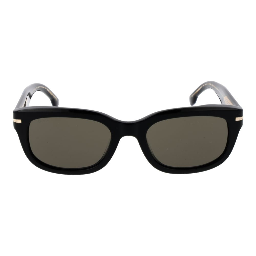 Hugo Boss Black Men’s Cat Eye Sunglasses – Black Frame with Grey Lenses, 53mm