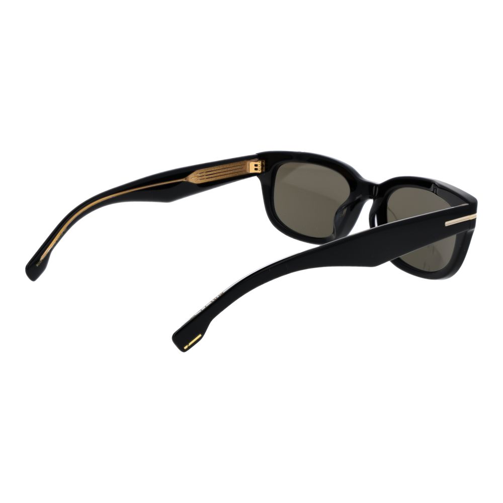 Hugo Boss Black Men’s Cat Eye Sunglasses – Black Frame with Grey Lenses, 53mm