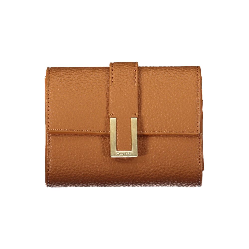 Calvin Klein Brown Faux Leather Women's Wallet