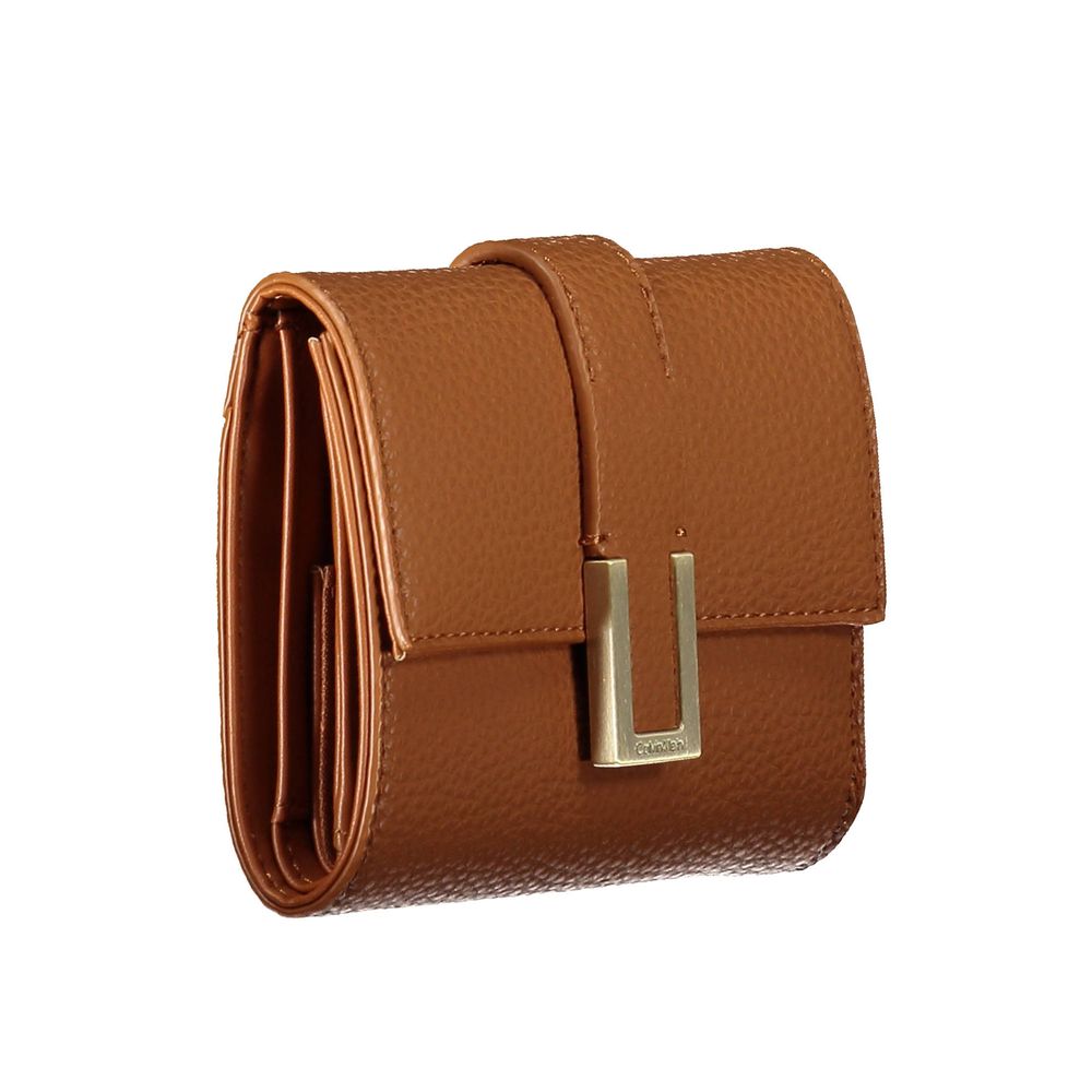 Calvin Klein Brown Faux Leather Women's Wallet