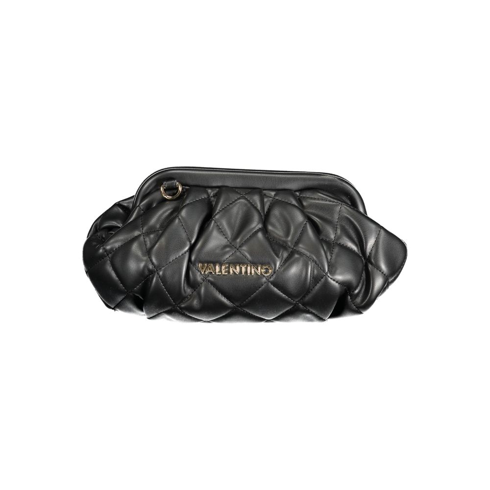 Valentino Bags Black Faux Leather Handbag with Shoulder Strap