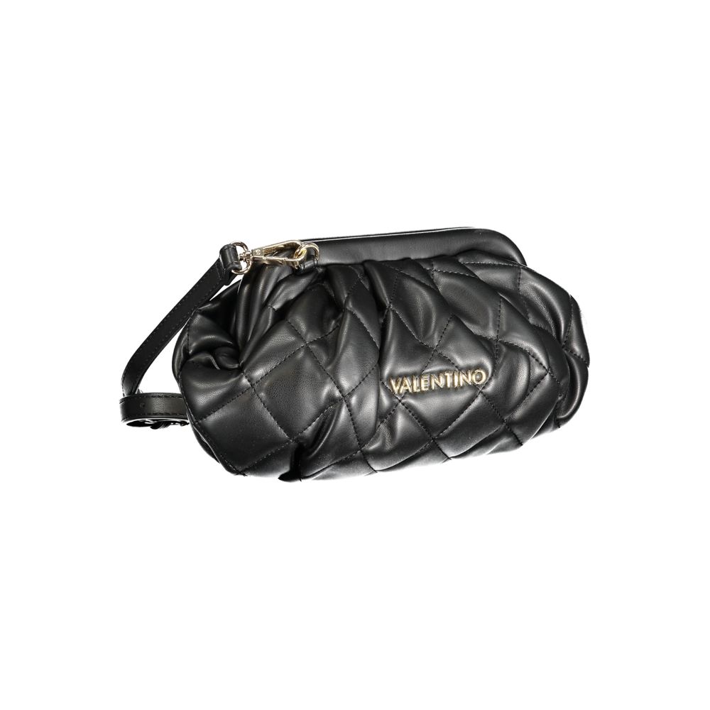 Valentino Bags Black Faux Leather Handbag with Shoulder Strap