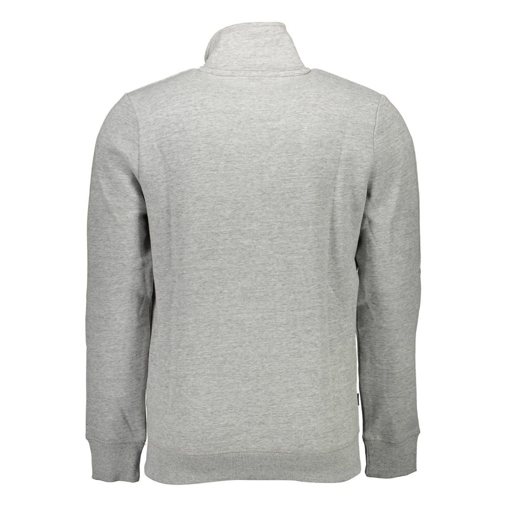 Superdry Grey Cotton Men's Zip-Up Sweatshirt