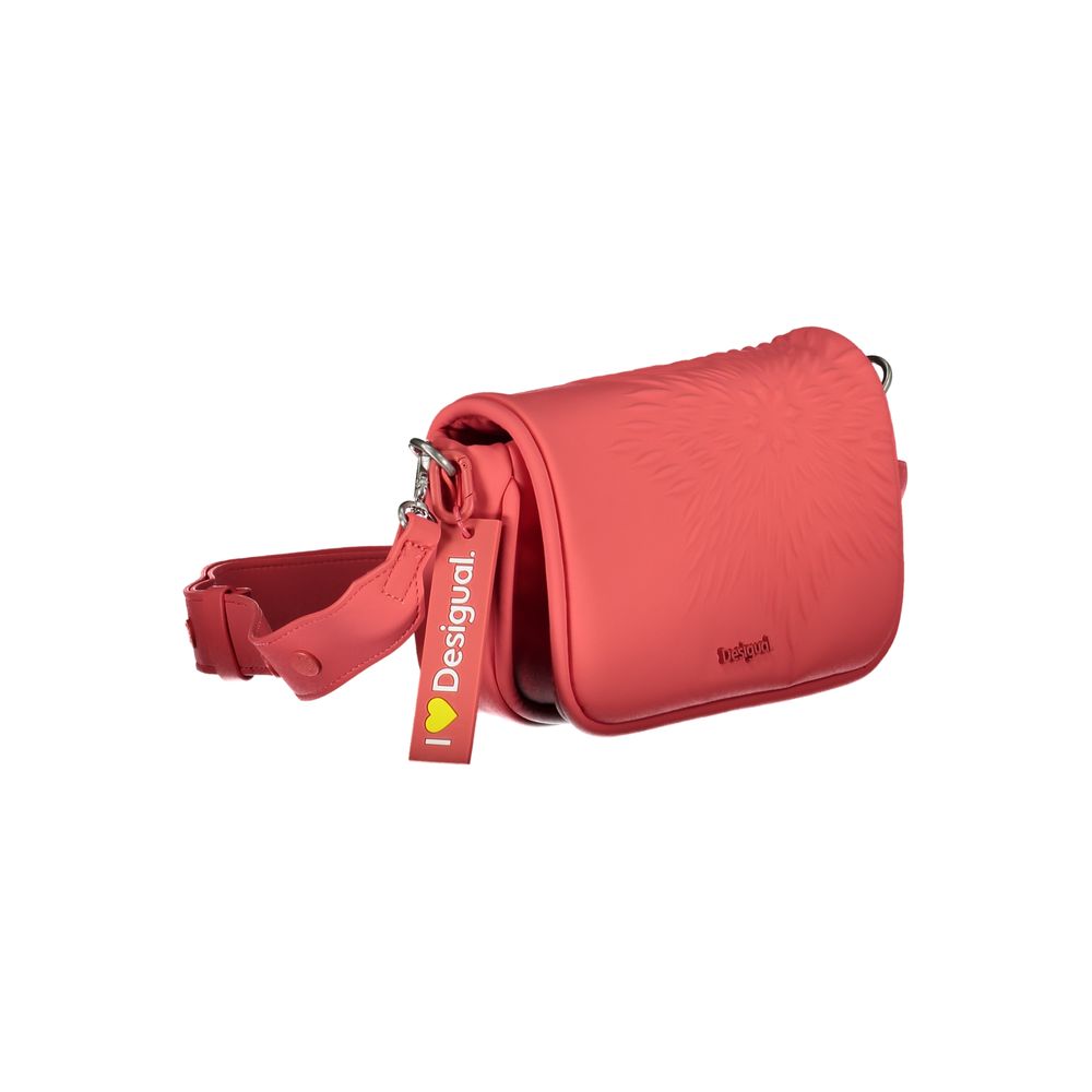Desigual Red Polyethylene Handbag - A Bold Accessory for Every Occasion