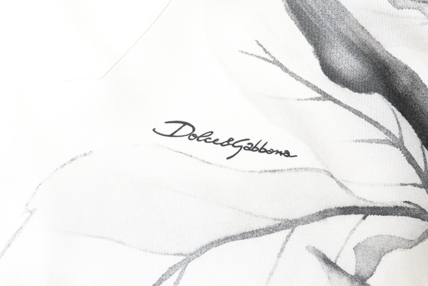 Dolce & Gabbana Ivory Silk Long Sleeves Casual Shirt