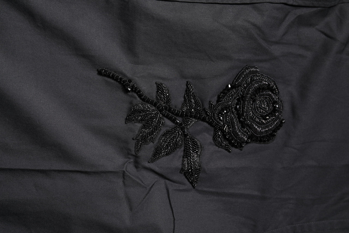 Dolce & Gabbana Black Floral Gold Cotton Dress Shirt