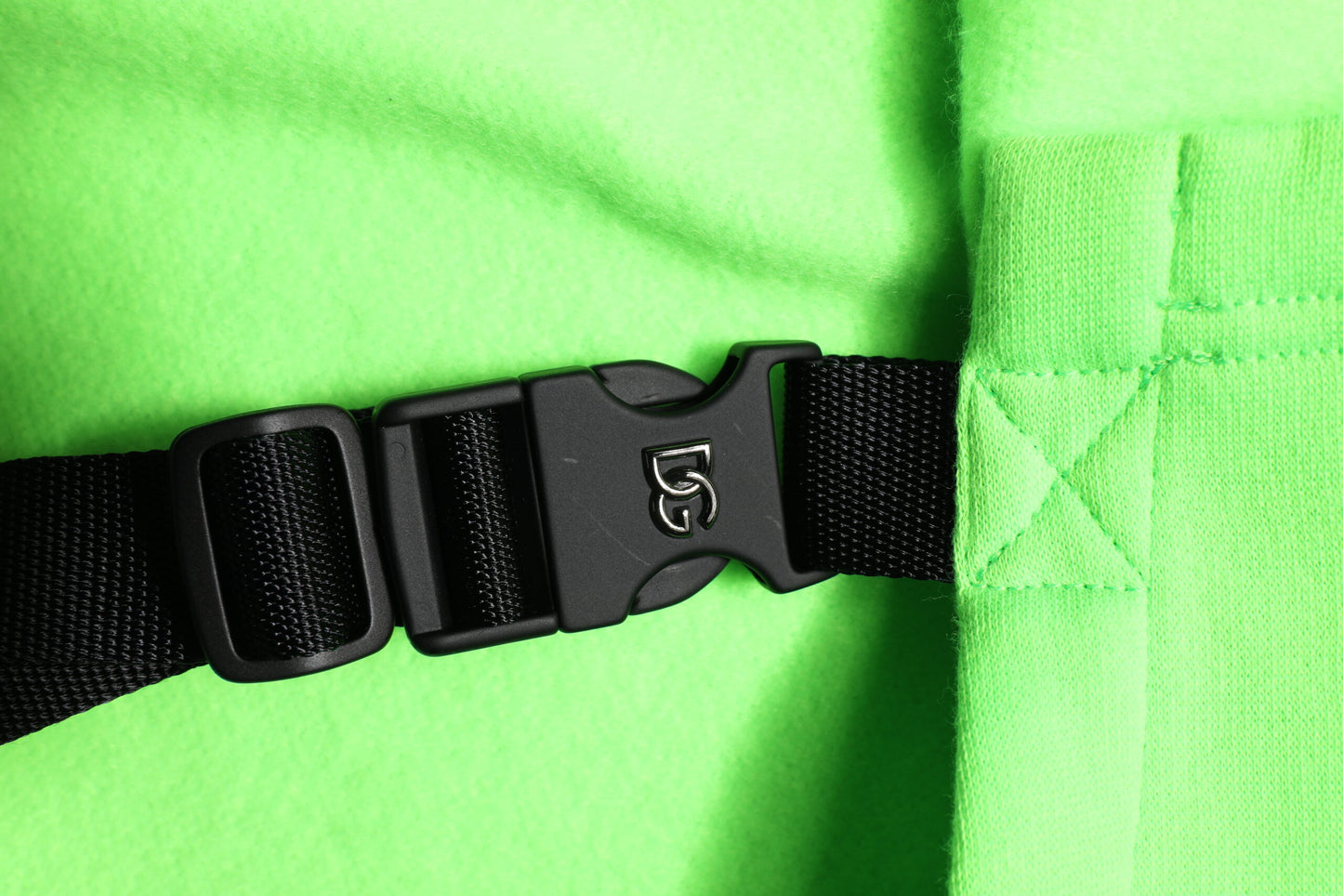 Dolce & Gabbana Green Polyester Hooded Sportswear Vest