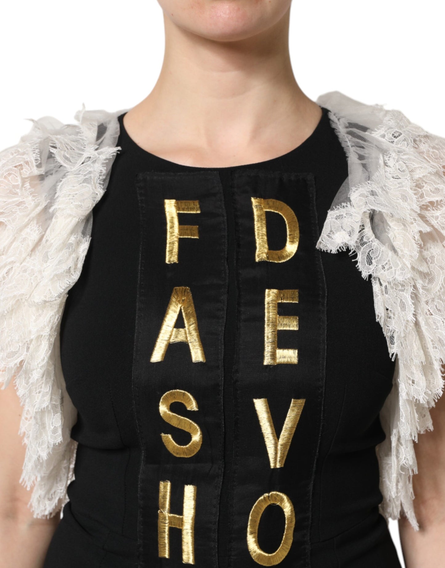 Dolce & Gabbana Black Fashion Devotion Embellished Mini Dress