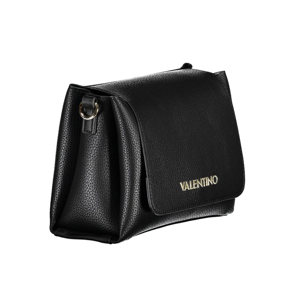 Valentino Bags Black Faux Leather Handbag with Shoulder Strap