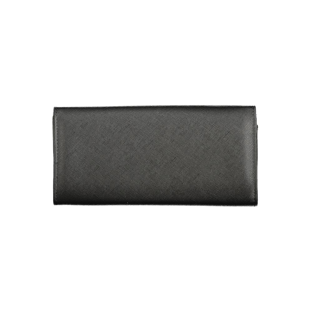Valentino Bags Black Faux Leather Wallet with Coin Purse