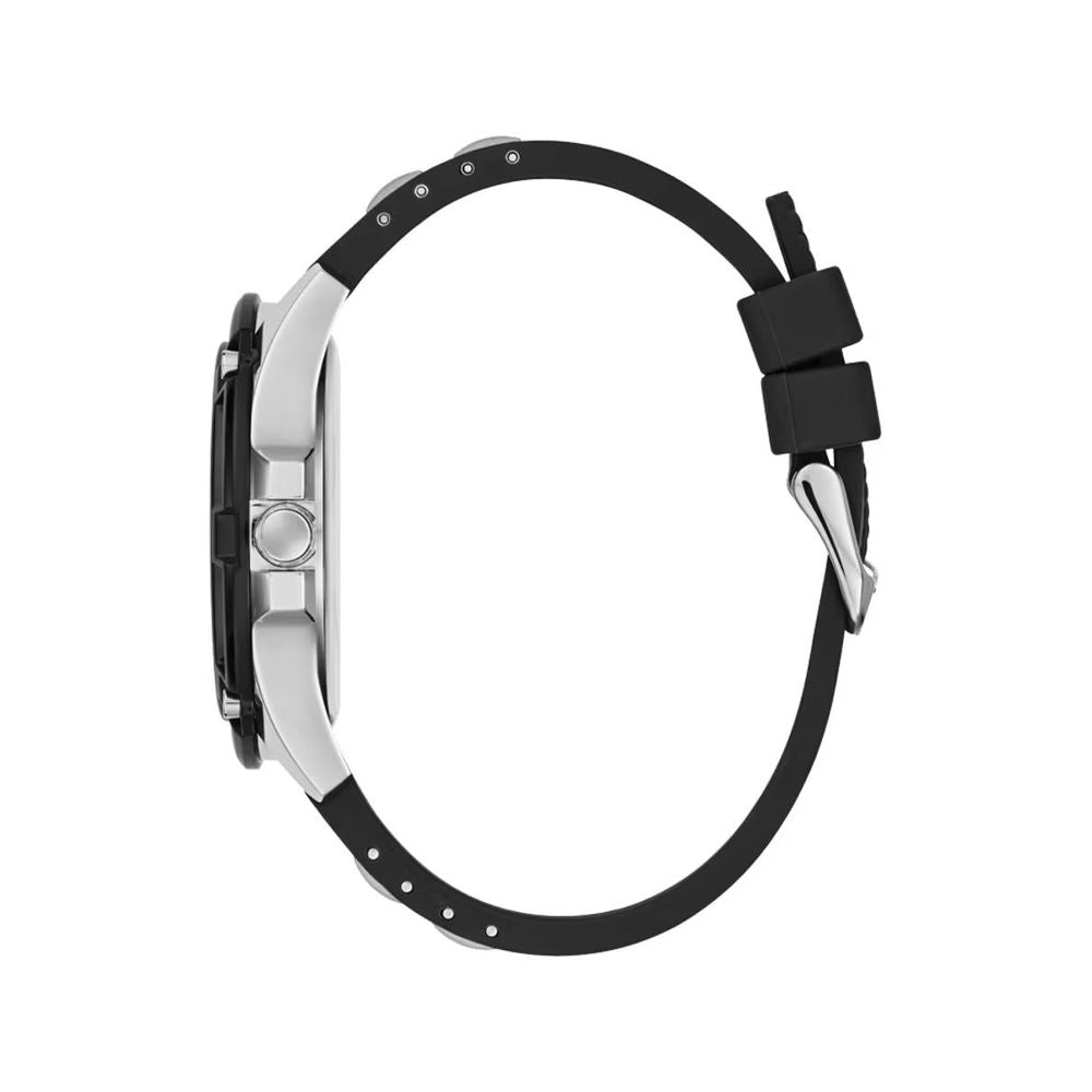 Guess Men’s Watch, Analog Display, Black Silicone Bracelet
