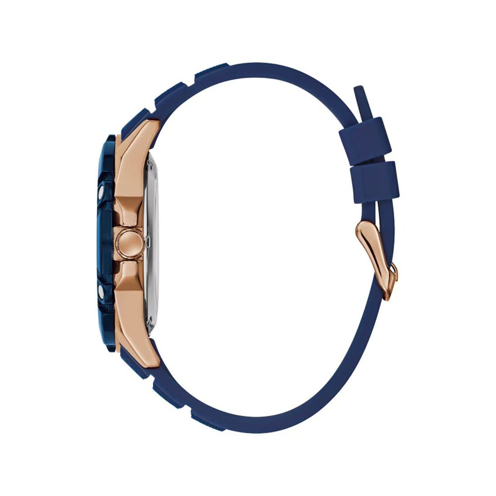 Guess Women's Watch, Automatic Mechanism, Purple Silicone Strap