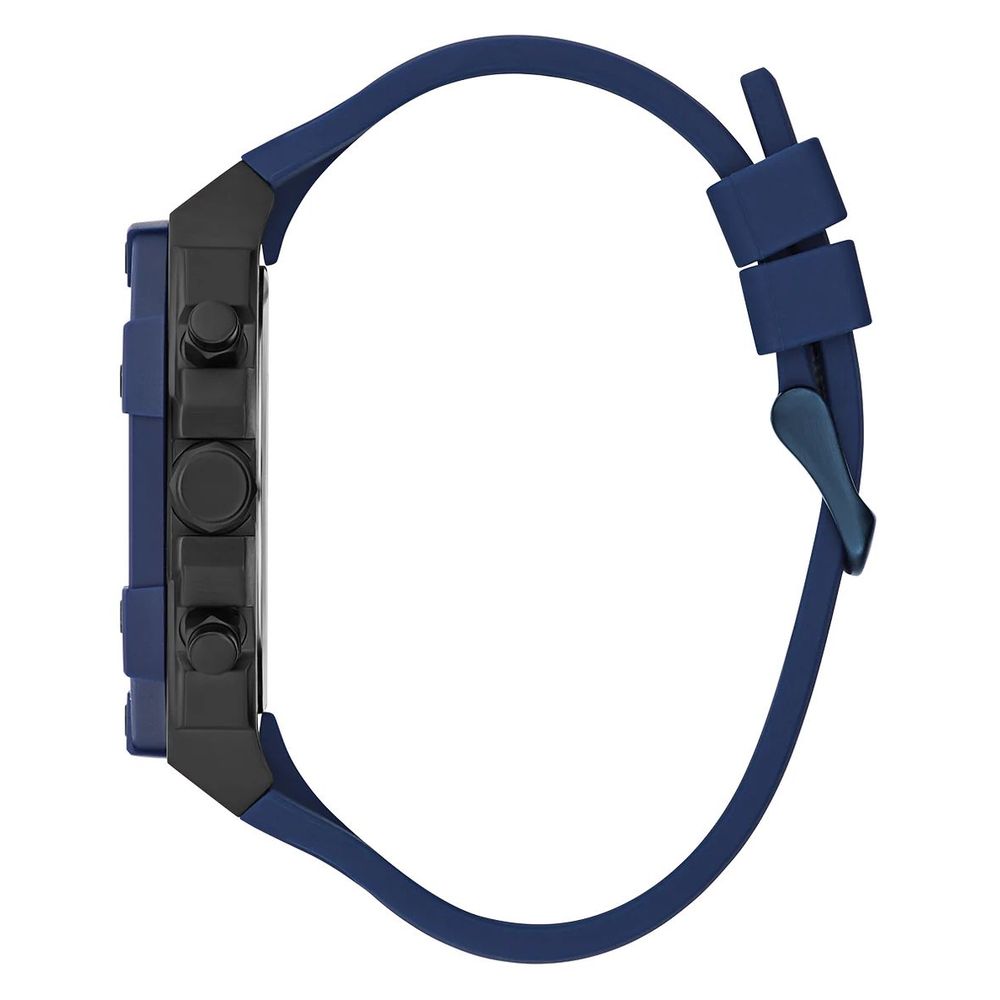 Guess Men’s Watch, Blue Dial, Silicone Strap