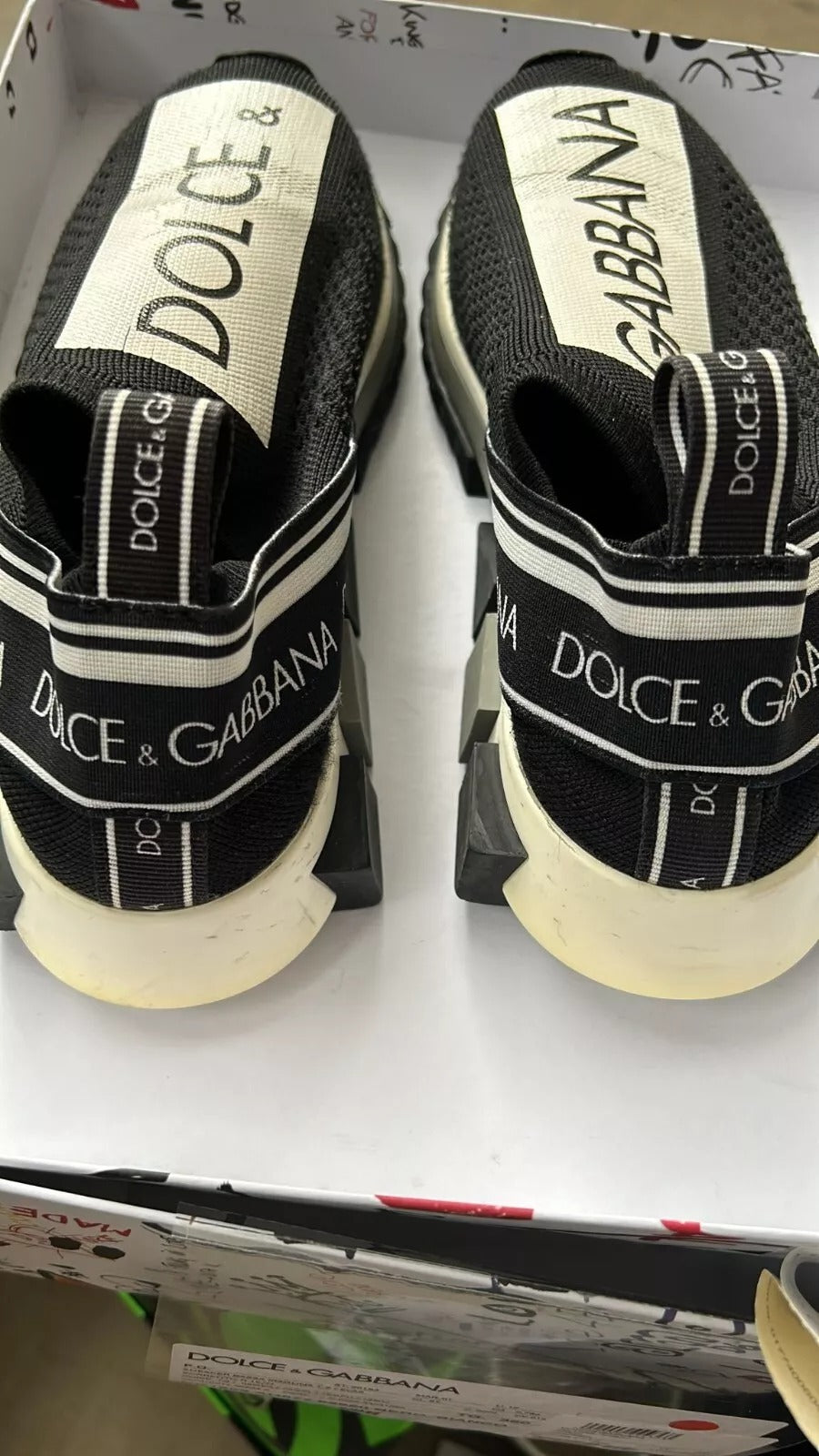Dolce & Gabbana Preowned Black & White Sorrento Sneakers