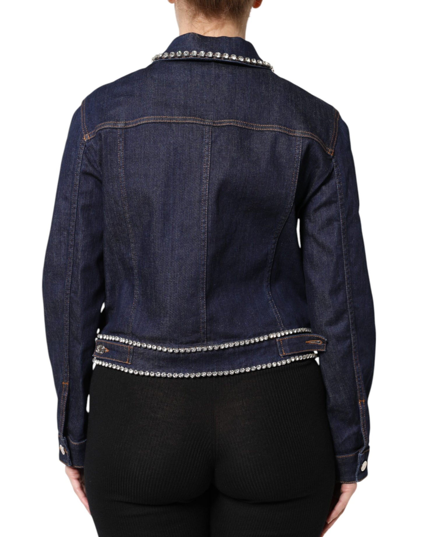 Dolce & Gabbana Crystal Embellished Denim Jacket