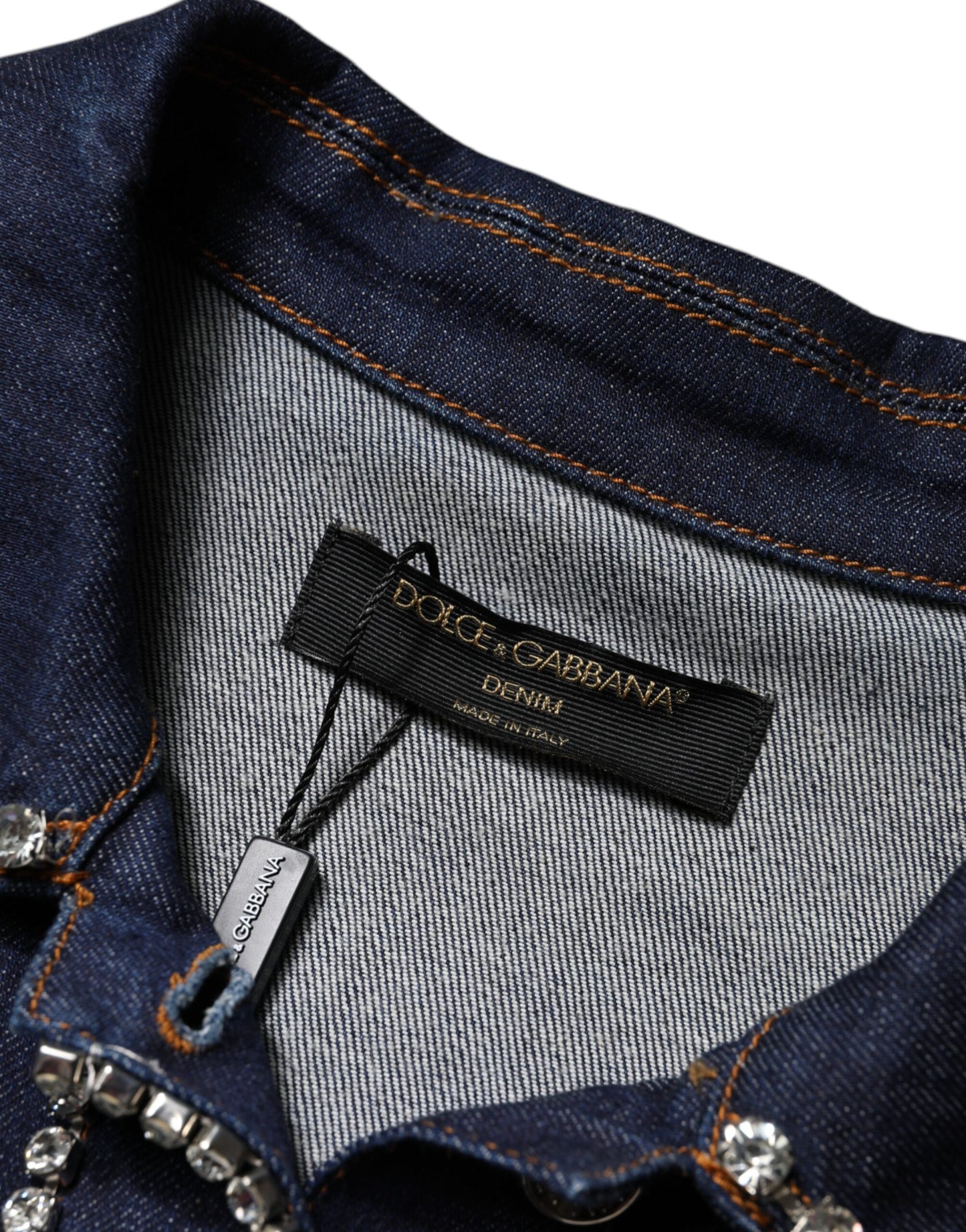 Dolce & Gabbana Crystal Embellished Denim Jacket