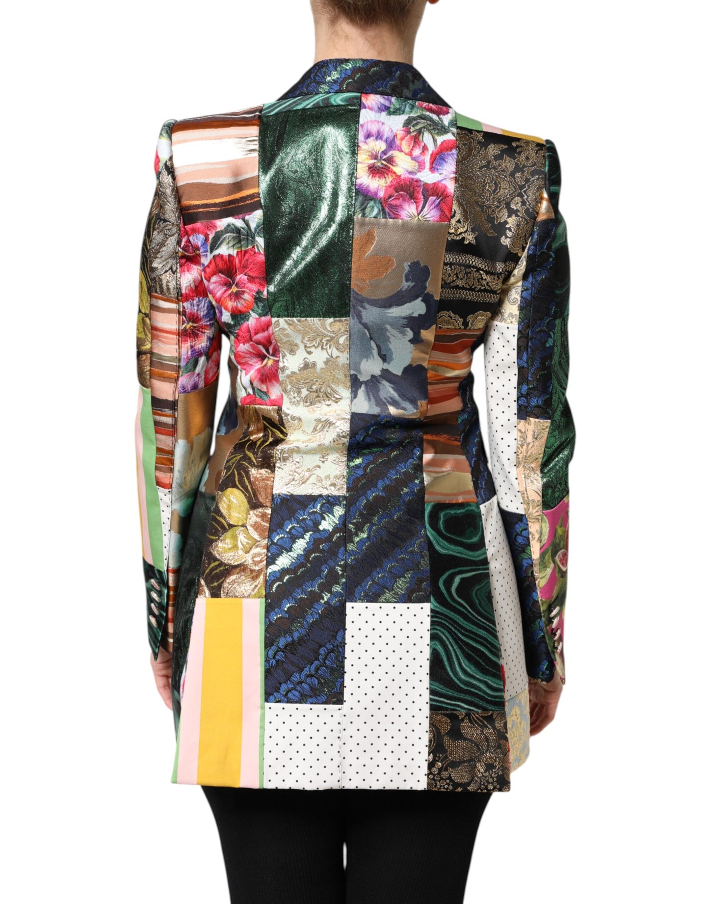 Dolce & Gabbana Multicolour Floral Patchwork Jacquard Jacket