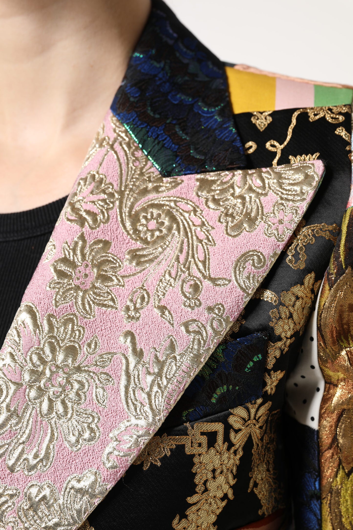 Dolce & Gabbana Multicolour Floral Patchwork Jacquard Jacket