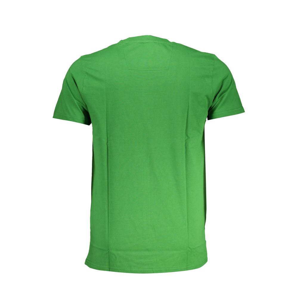 Cavalli Class Green Cotton T-Shirt - Stylish Crew Neck Design